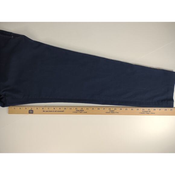INC International Concepts Pants Men's Sz 33x32 Navy Blue Slim Fit Flat Front - Picture 9 of 10